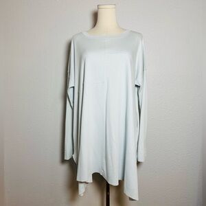PLANET by Lauren G Light Gray Swing Tunic Top One Size